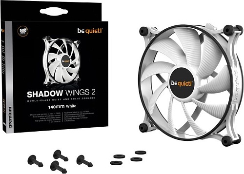Вентилятор для корпуса be quiet! Shadow Wings 2 140mm White BL090