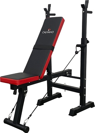 Силовая скамья Calviano 1008 (красный/черный)