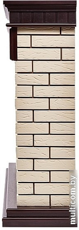 Портал Firelight Bricks 30 (камень бежевый/шпон темный дуб)