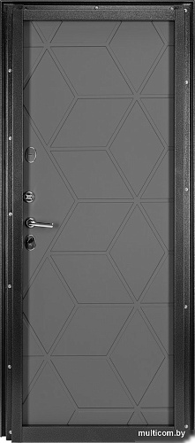 Металлическая дверь Guard Термо MG75 97х205 левая (черное серебро/серый)