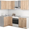 Готовая кухня S-Company Клео лайт 1.2x1.7 левая (дуб сонома/дуб сонома)