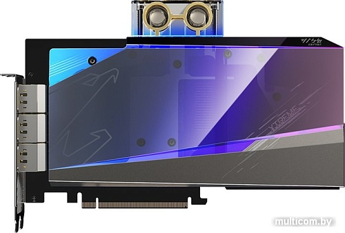 Видеокарта Gigabyte AORUS GeForce RTX 3080 Xtreme Waterforce WB 10GB