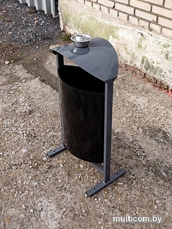 Уличная урна BZT DumH04 (черный, c пепельницей)