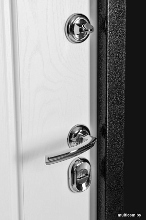 Металлическая дверь Guard Термо MG109 96x205 правая (черное серебро/белый ясень)