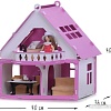 Krasatoys Дачный домик Варенька с мебелью 000256 (белый/розовый)
