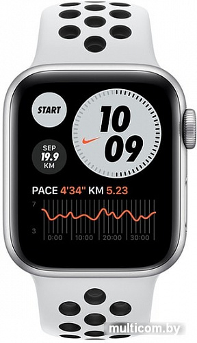 Умные часы Apple Watch Series 6 Nike 40 мм (алюминий серебристый/чистая платина)