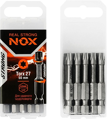Набор бит Nox Strong Torsion E6.3 Tx-27-50 339275 (10 шт)