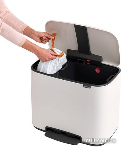 Brabantia Bo Pedal Bin 11л + 23л (белый)