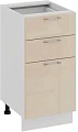 Шкаф напольный Трия Весна 1Н4Я3 (ваниль глянец)