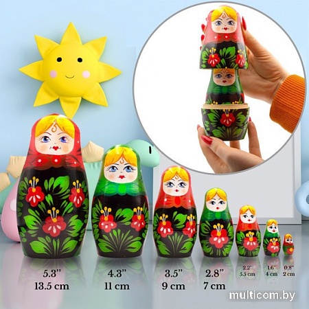 Развивающая игра Брестская Матрешка В винтажном стиле (набор 7 шт)