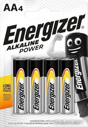 Батарейка Energizer Alkaline Power LR6 AA BL4 638377P 4 шт