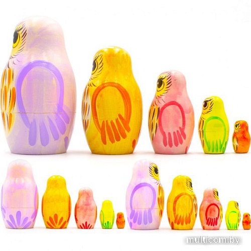 Развивающая игра Брестская Матрешка Совушки (набор 5 шт)