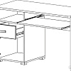 Компьютерный стол BRW Malta BIU1D1S (лиственница сибирская/орех лимон)
