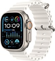 Умные часы Apple Watch Ultra 2 LTE 49 мм (титановый корпус, титановый/белый, ремешок из эластомера)