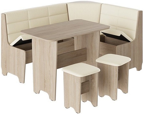 Обеденная группа Трия Техас исп. 2 (дуб сонома/кашемир кремовый)