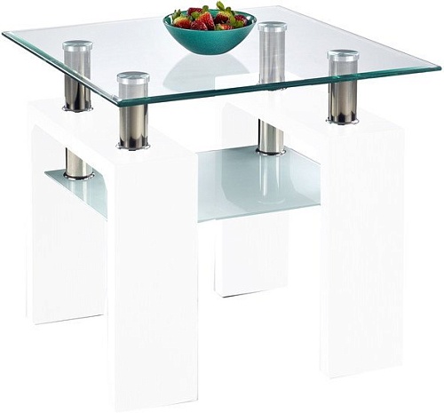 Журнальный столик Halmar Diana H Kwadrat (белый)