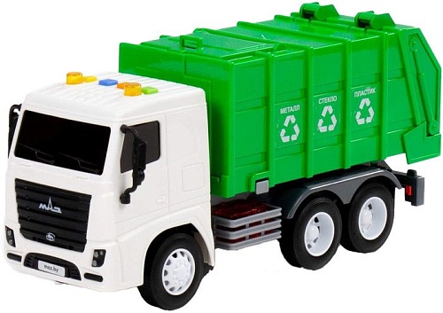 Грузовик Полесье Маз Коммунальный инерционный со звком и светом 94070