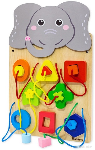 Бизиборд Alatoys Настенная бизидоска Слоник ББ608