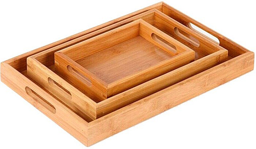 Поднос Swed House Bamboo Trays Set With Handles MR-5 (3шт)