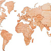 Пазл Woodary Карта мира L 3145 (3 уровня, natural)