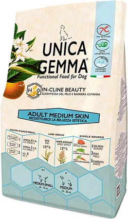 Сухой корм для собак Unica Gemma Adult Medium Skin 2 кг