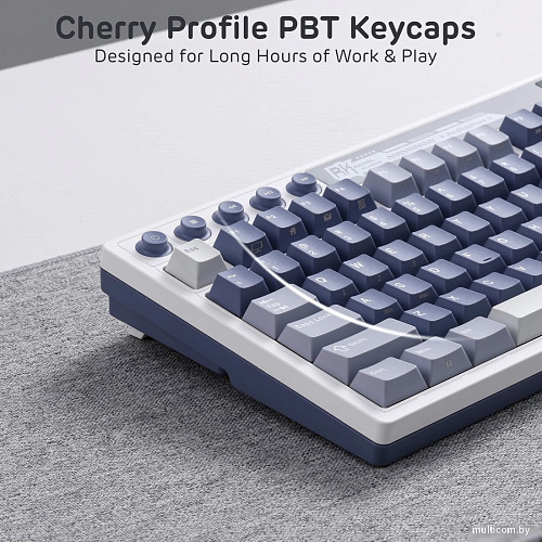 Клавиатура Royal Kludge M87 RGB Ocean Blue (RK Cream)