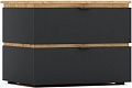 Тумба КМК Мебель 2Я Ривьера 1 0970.23 (дуб наварра/шагрень черная)