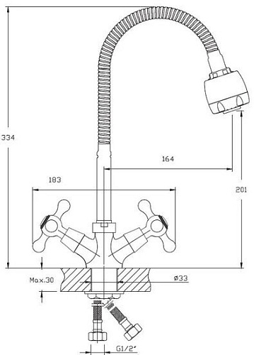 Смеситель Клевер Leto LT 519
