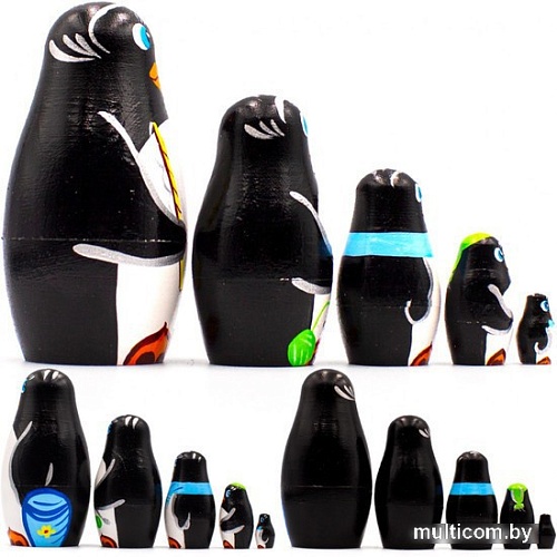 Развивающая игра Брестская Матрешка Семья пингвинов (набор 5 шт)