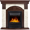 Портал Firelight Torre Classic (камень белый/шпон темный дуб)