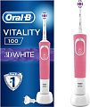 Электрическая зубная щетка Braun Oral-B Vitality 100 3D White D100.413.1 (розовый)