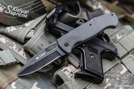 Складной нож Kizlyar Supreme Ute 440C BlackWash Gray