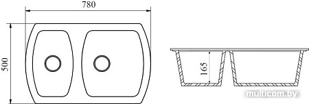 Кухонная мойка FostoGran FG 78-50 (404-антрацит)