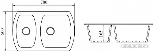 Кухонная мойка FostoGran FG 78-50 (404-антрацит)