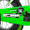 Детский велосипед Novatrack Strike 14 2020 143STRIKE.WTG20 (белый/зеленый)
