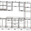 Готовая кухня Интерлиния Мила Gloss 2.8 (белый-красный)