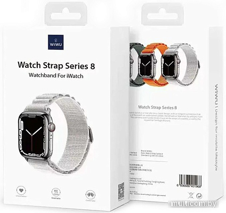 Ремешок WiWU Nylon Watch Strap для Apple Watch 42/44/45/49 мм (белый)