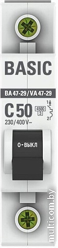 EKF ВА 47-29 1P 50А (C) 4.5кА mcb4729-1-50C