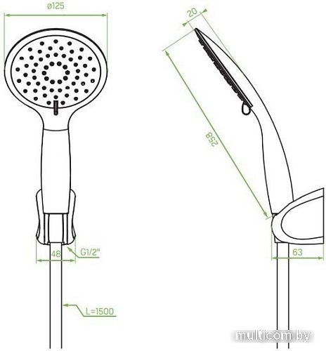Душевой гарнитур Laveo Fino NLF 70AD