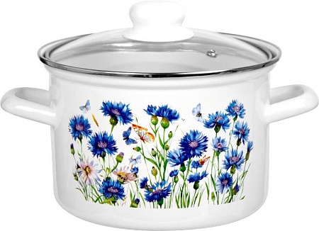 Кастрюля Лысьвенские эмали Васильки С-1612САП2/4ЭК