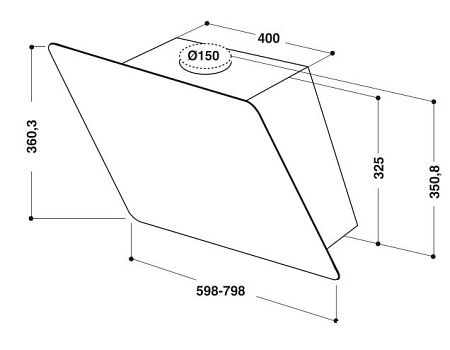 Кухонная вытяжка Whirlpool AKR 038 G BL