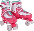 Роликовые коньки Tech Team Квады Latina District (р-р 30-33, белый/розовый)