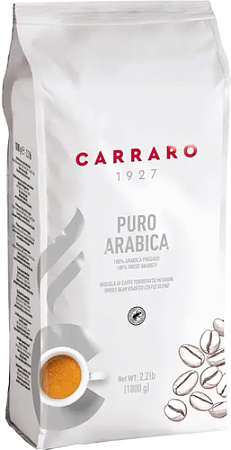 Кофе Carraro Puro Arabica зерновой 1 кг