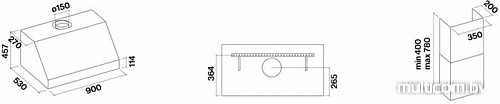 Кухонная вытяжка Falmec Zeus Pro 90