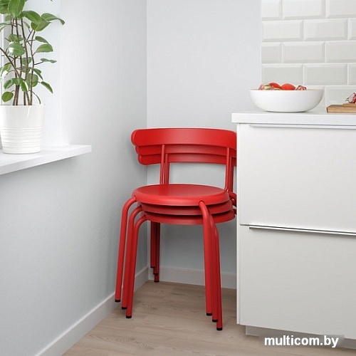 Стул Ikea Ингвар (красный) 304.176.34