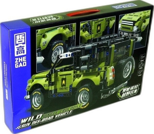 Конструктор Zhe Gao GZ6235 Внедорожник Jeep Wrangler на радиоуправлении