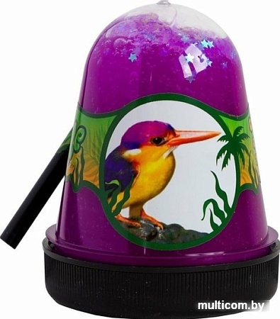 Слайм Jungle Slime Птичка Зимородок с белыми звездочками BS300-130