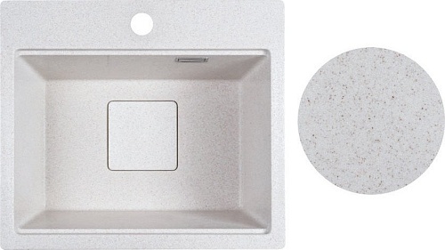 Кухонная мойка Marblan Comfort 48 (бежевый, с сифоном)