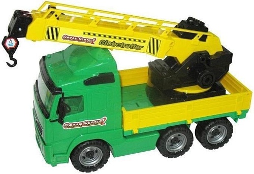 Игрушечный транспорт Полесье Volvo с поворотной платформой в лотке