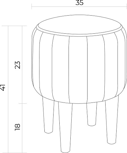 Пуфик Mio Tesoro Амма круглый (винный №63)